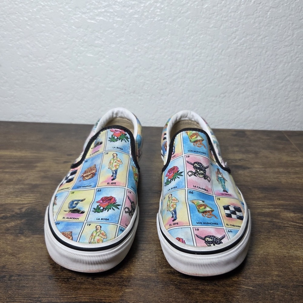 VANS "Off The Wall" Los‎ Vans Loteria Slip Ons Unisex: Men's 6 Women's 7.5M RARE